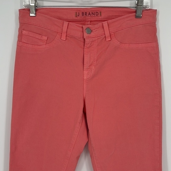 J Brand 811 Mid-Rise Skinny Jeans Coral Size 29 - Picture 3 of 15